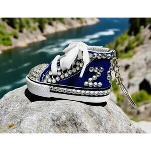 Zeta Phi Beta Keychain Clear Rhinestone Custom Made Shoe